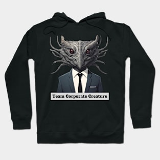 Team Corporate Creature in a Grey Suit Hoodie